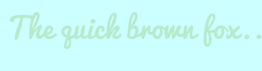 Image with Font Color B6EBCD and Background Color CCFFFF